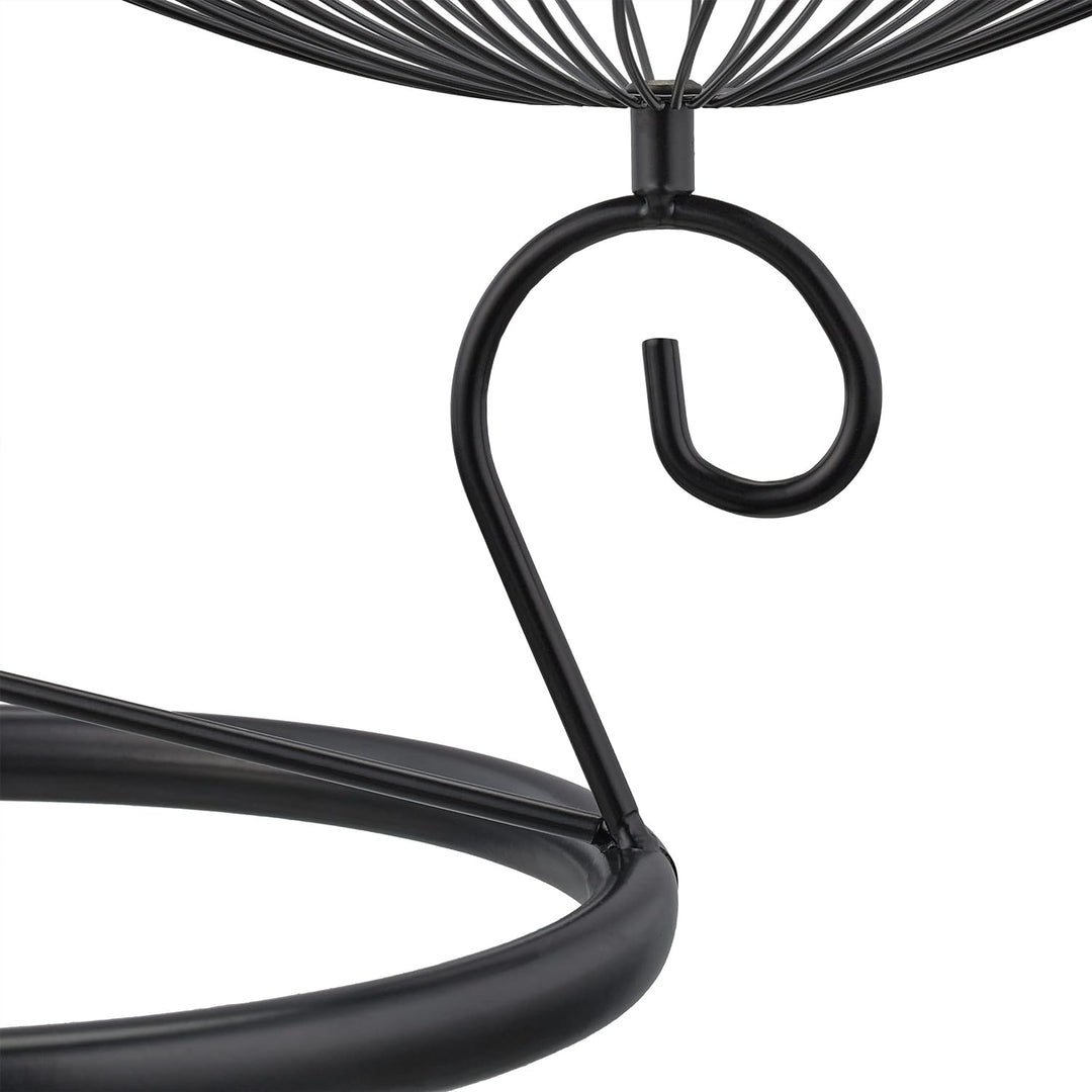Relaxdays Etagere, 3 stöckig, Metall, HBT: 34x49x31,5 cm, Lotusblatt-Design, Früchtekorb für Obst &