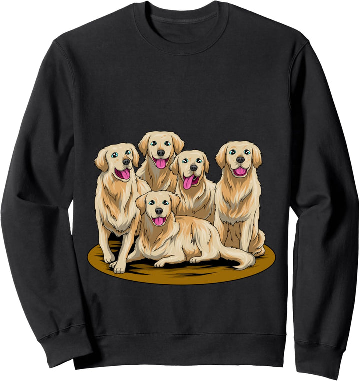 Golden Retriever Hunde Artwork Design Zeichnung Sweatshirt