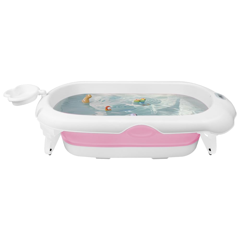 Faltbare Babybadewanne, geeignet für Babys von 0 bis 36 Monaten, ergonomisch und platzsparend, ideal
