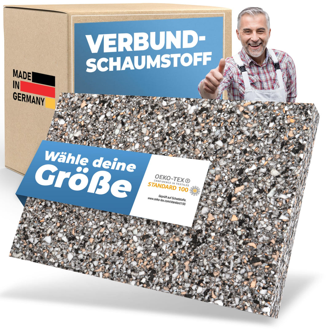 Saarschaum Verbundschaum Platten RG 120 • 202x102x9cm • Premium Verbundschaumstoff Schaumstoffplatte