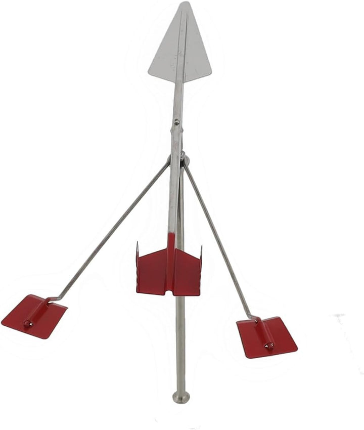 Windrichtungsanzeige Wind-King mit Reflektoren, Edelstahl, für Segelboote Windsensor Windfahne Windr