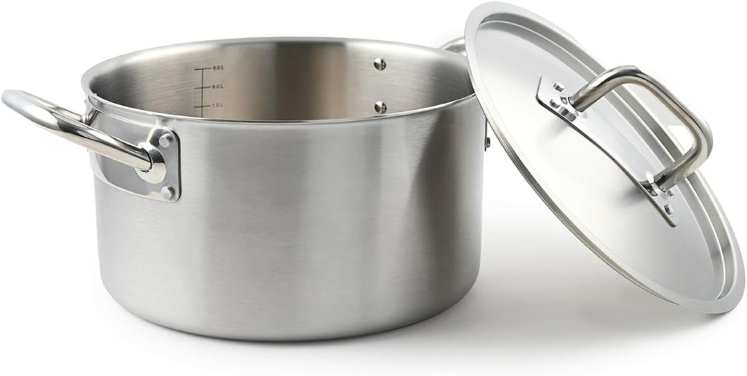 LAGUIOLE, Triplex-Suppentopf 28x17 cm Triplex-Edelstahl 304/Aluminium/430, Fassungsvermögen 10 l, ko