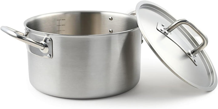 LAGUIOLE, Triplex-Suppentopf 28x17 cm Triplex-Edelstahl 304/Aluminium/430, Fassungsvermögen 10 l, ko