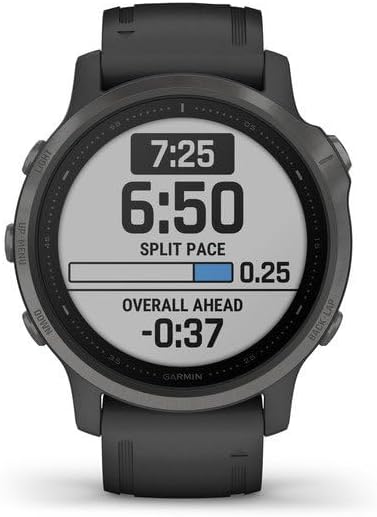 Garmin GPS-Uhr mit Pulsmesser Fenix 6S Saphir