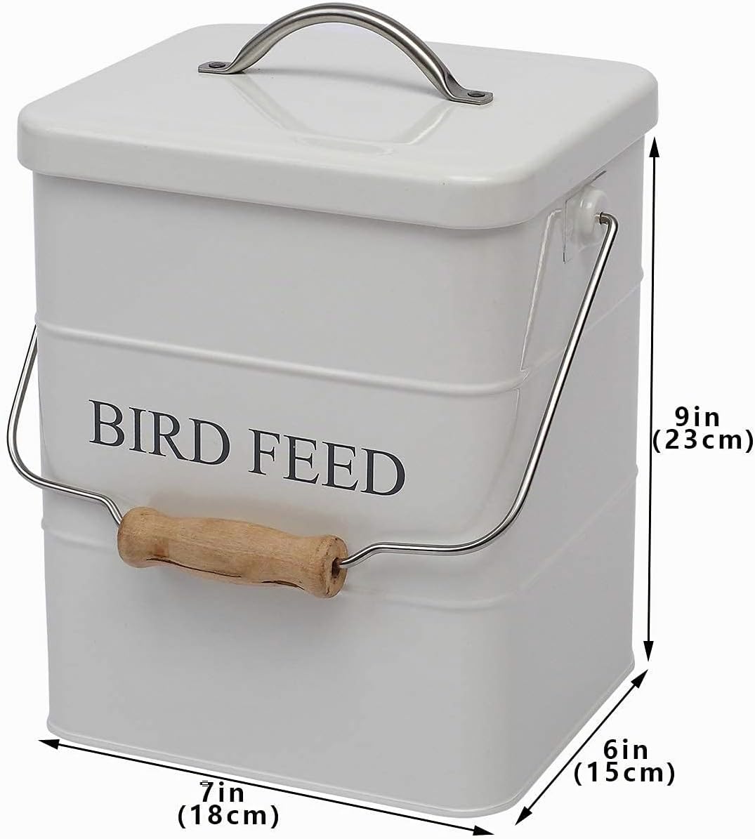 Geyecete Vorratsbehälter für Vogelfutter, Futtertonnen für Trockenfutter Mit Griff, luftdichter Behä