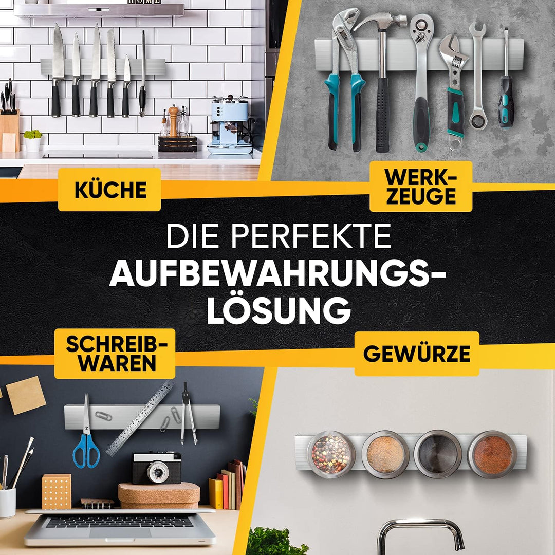 Loco Bird Magnetleiste Messer 40cm - extra starker Magnet - selbstklebend mit 3M VHB Klebeband - Mes