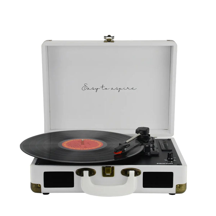 PRIXTON - VC400 Vintage-Vinyl-Plattenspieler | Vinyl-Player & Konverter über Bluetooth & USB | 2 ein