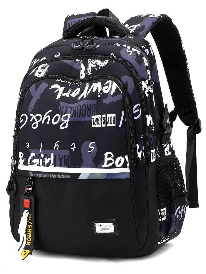 Amythe Schulrucksack Jungen Rucksack Teenager – Wasserdichter Lässiger Daypack Gross Schulranzen, Mi