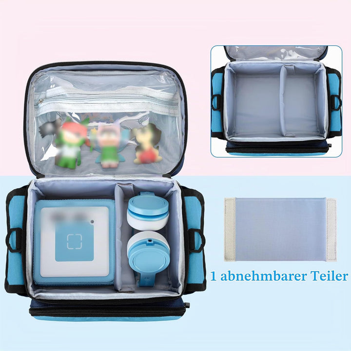 LoDrid Hülle kompatibel mit Toniebox, tragbare Tasche für Audioplayer Starter-Set mit Griff und Schu