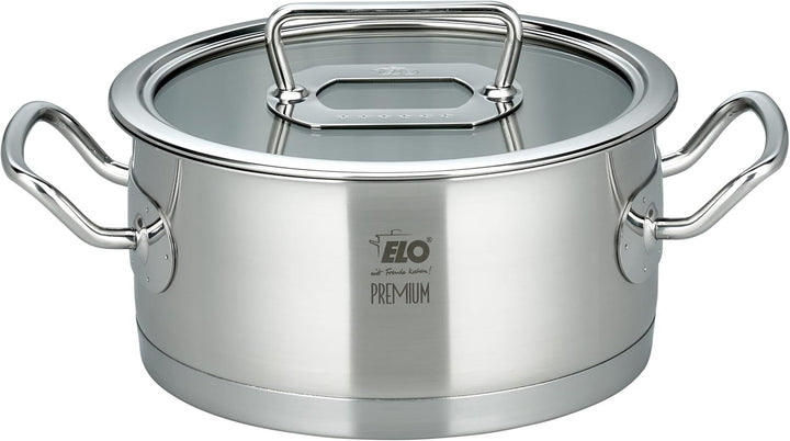 ELO Premium Topfset Gourmet Plus 5 tlg., für alle Herdarten geeignet, Edelstahl, integriertes Öl-Dos