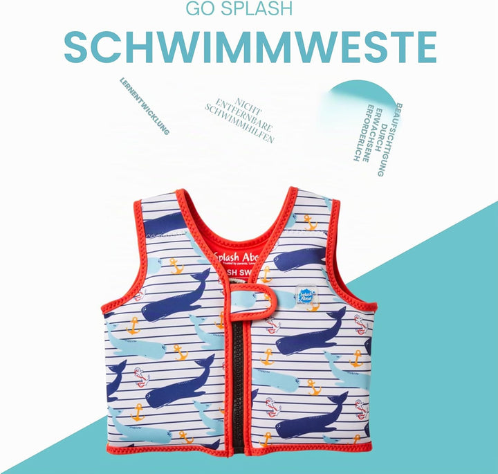 Splash About Go Splash Schwimmweste Moby 2-4 Jahre, Moby 2-4 Jahre