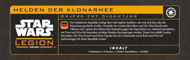 Asmodee, Star Wars: Legion – Heroes of The Clone Army (Helden der Klonarmee), DE-Version, Tabletop-E