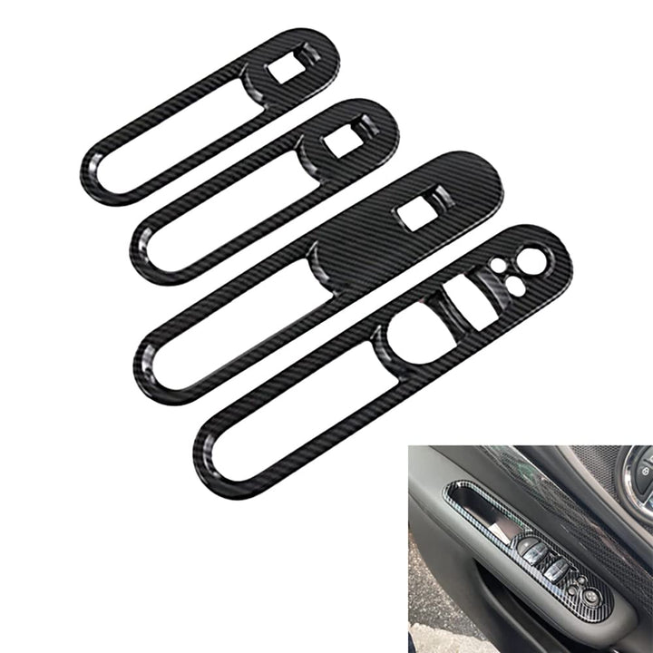 Riloer Carbon-Faser-Türfensterschalter-Abdeckungsverkleidung für BMVV Mini Clubman (F54) 2016-2022