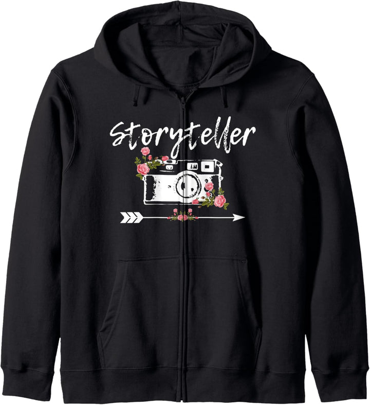Fotograf Vintage Kamera Storyteller Fotografie Geschenk Kapuzenjacke