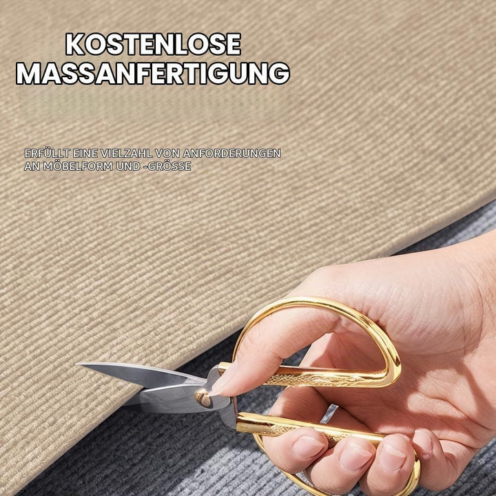 Kratzmatte Selbstklebend 300cmx40cm - Katzenkratzmatten für Wand, Kratzteppich, Katzenteppich (Khaki
