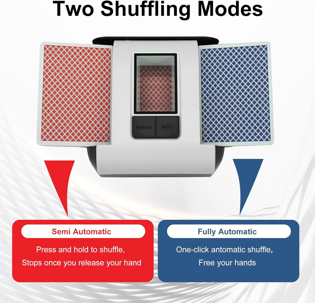 Gelabur Automatischer Kartenmischer, wiederaufladbarer Kartenmischer, Maschine für 1–2 Decks, geräus