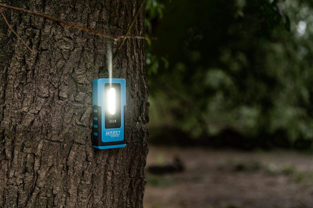 HAZET LED Pocket-Light 1979N-82 | 180° verstellbare, kompakte Werkstatt-Lampe mit hoher Leuchtleistu