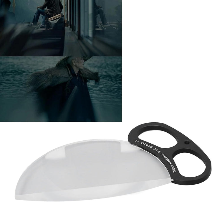 150 Mm 2 Dioptrien-Linsenfilter mit Hand-Split-Filter für Kamerafotografie, Vordergrundunschärfe, Fi