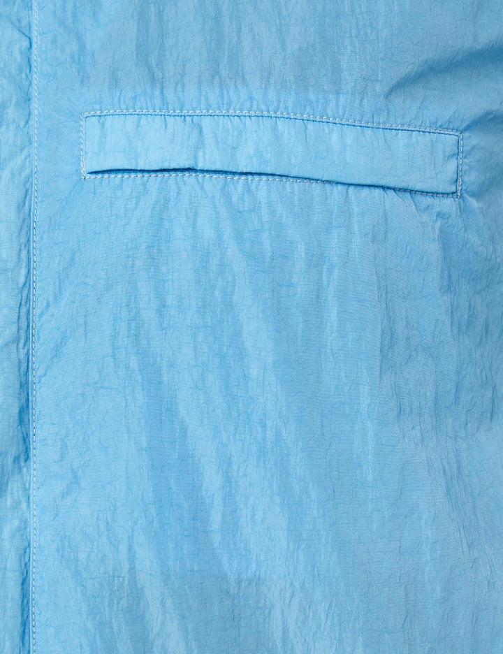 BOSS Herren Laio Oversized Overshirt mit verdecktem Reissverschluss L Open Blue493, L Open Blue493