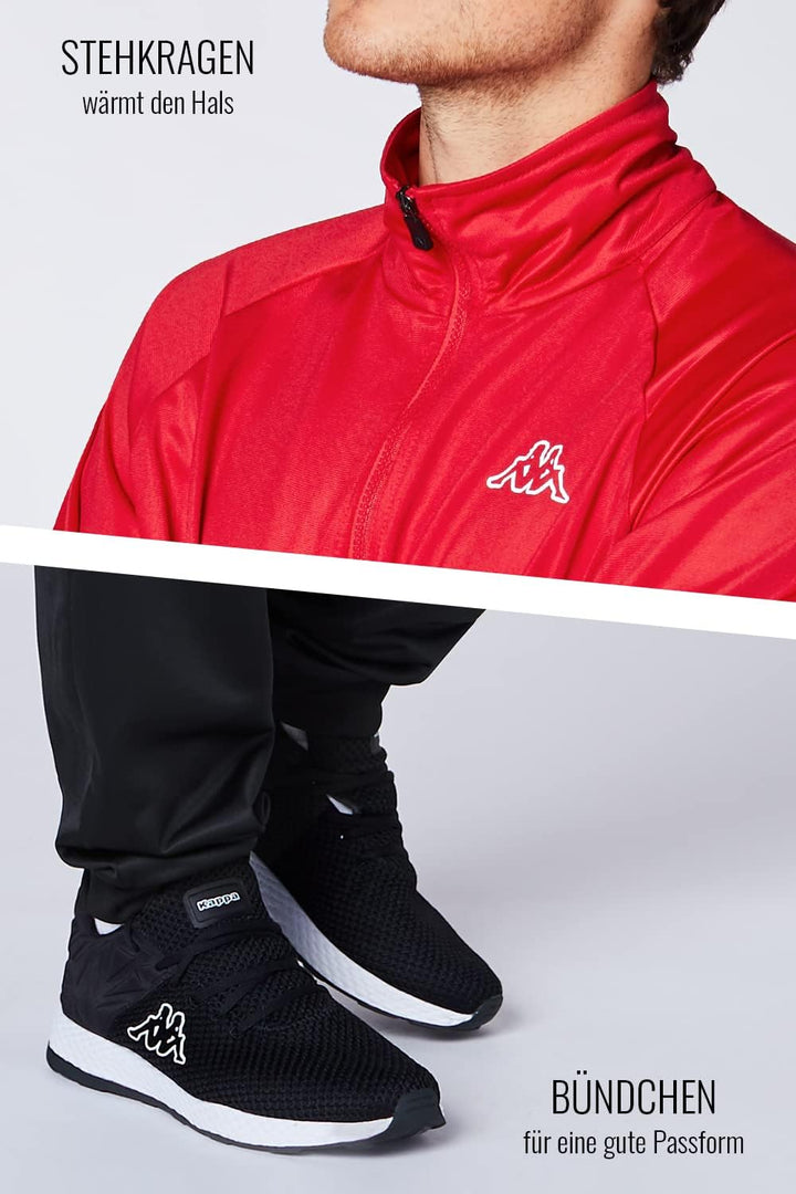 Kappa Tracksuit Till Men I Trainingsanzug für Herren I Ideal für Sport & Freizeit I Rot L, Rot L