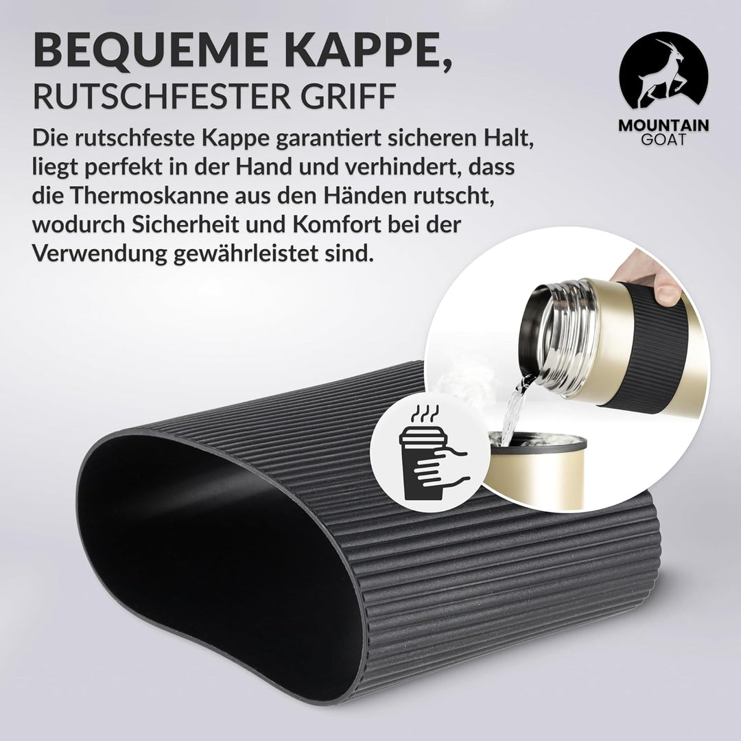 MOUNTAIN GOAT Thermobehälter für Essen 1L aus Edelstahl, Doppelwandig, Druckentlastungsventil, Isoli