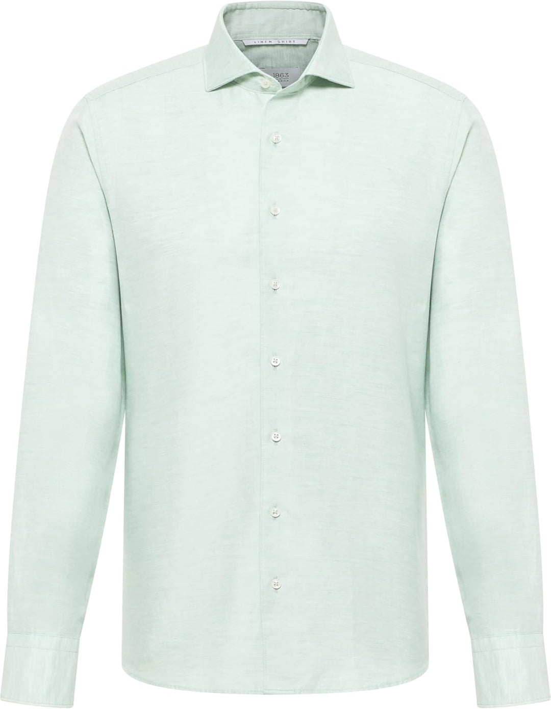 ETERNA Male Linen Shirt unifarben Slim FIT Standard 40 Kragen / 67 Ärmel Lime, Standard 40 Kragen /