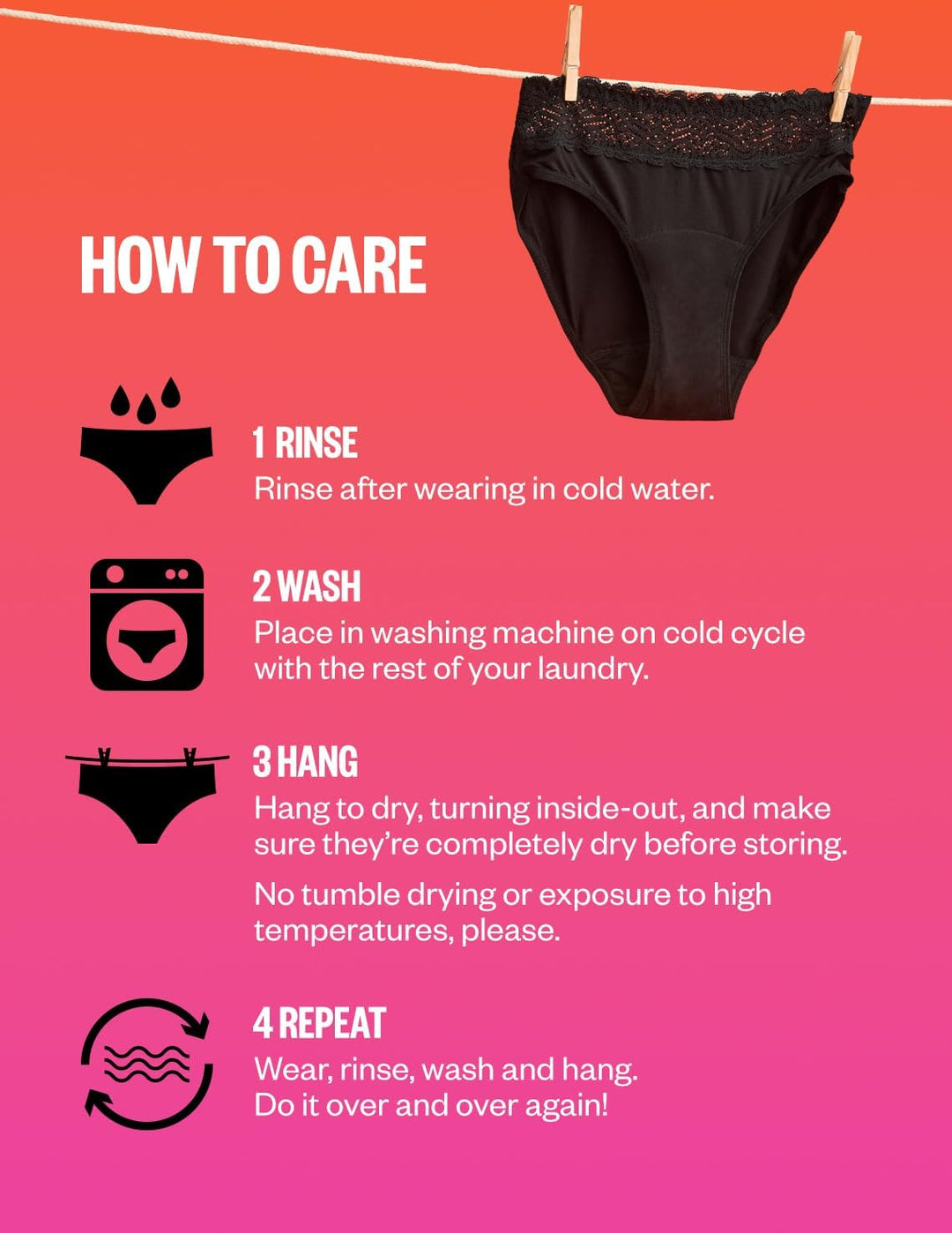 Modibodi Swimwear Recycled Hi Waist Bikini-Slip – leichte bis mittlere Saugfähigkeit – Menstruations