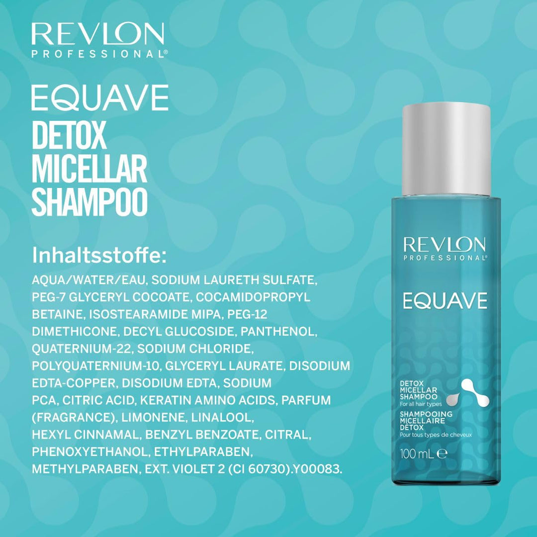 REVLON PROFESSIONAL EQUAVE Hydro Pflege-Set: tiefenreinigendes Detox Micellar Shampoo, 100 ml und pr