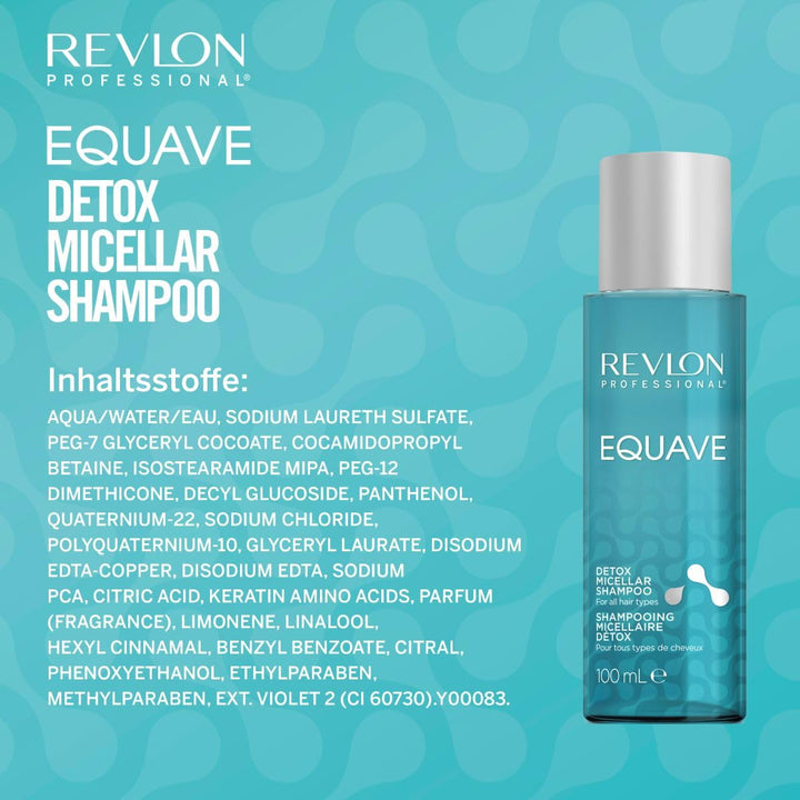REVLON PROFESSIONAL EQUAVE Hydro Pflege-Set: tiefenreinigendes Detox Micellar Shampoo, 100 ml und pr