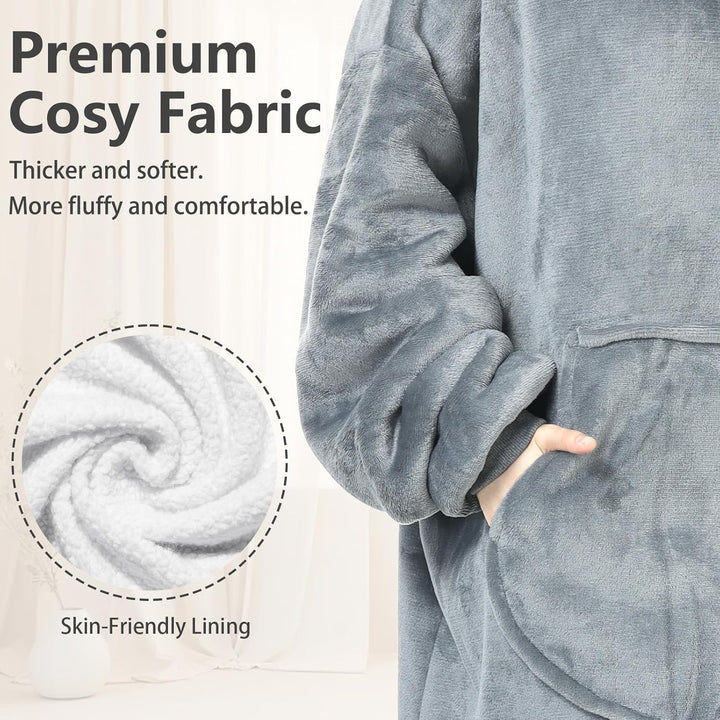 Mokani Kuscheldecke mit Ärmeln und Kapuze Hoodie Decke, Decken Hoodie Decke mit Ärmeln, Übergrösse F