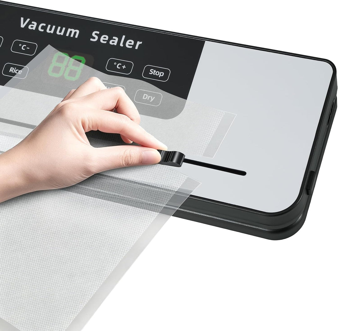 Vakuumierer 6-in-1 für nasse und trockene Lebensmittel | Temperaturregelung, Schneidemesser, 50 Vaku