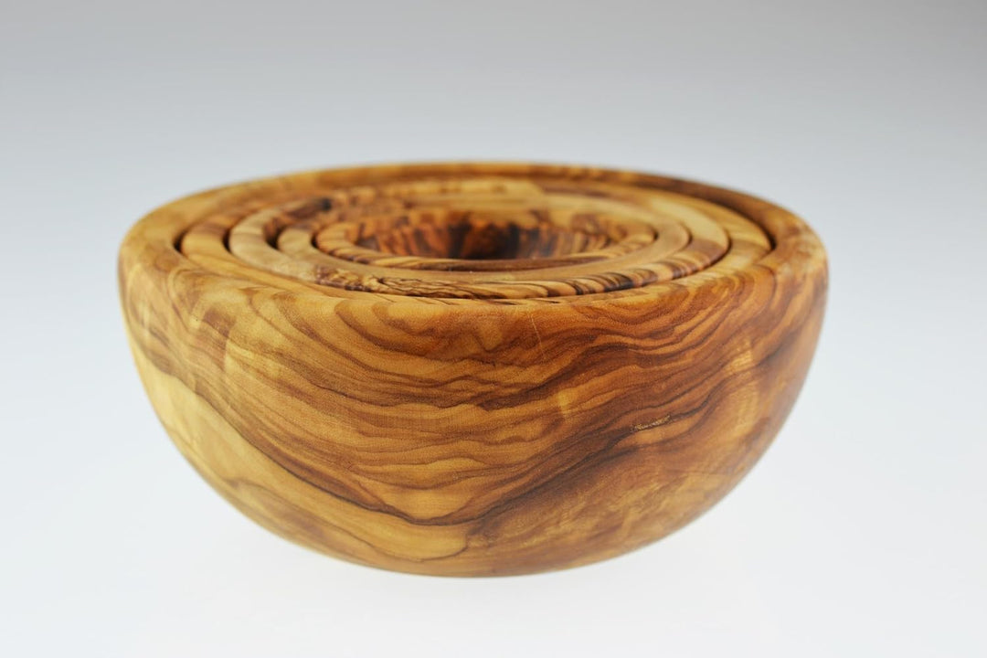 Olive Holz Nistkasten Schalen-Set, 6 Stück, Korn/Natur