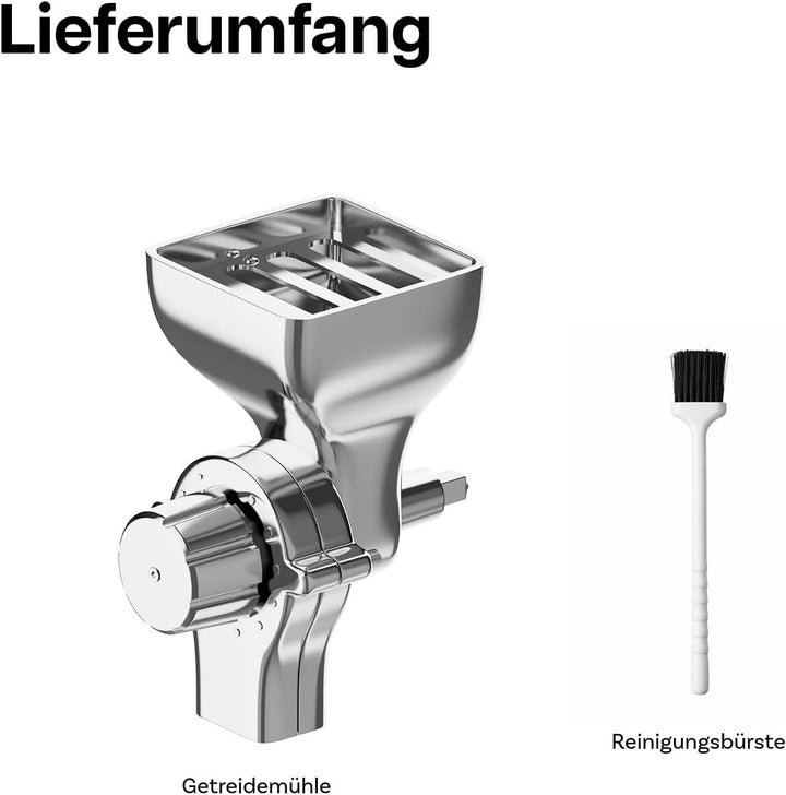 Getreidemühlen-Aufsatz kompatibel mit KitchenAid Standmixer von MMOBIEL – 12 Einstellbare Mahlgrade