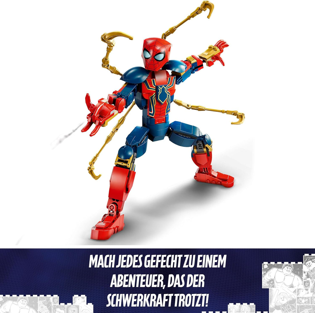 LEGO Marvel Iron Spider-Man Baufigur, Superhelden-Actionspielzeug für Kinder ab 8 Jahren, Jungen & M
