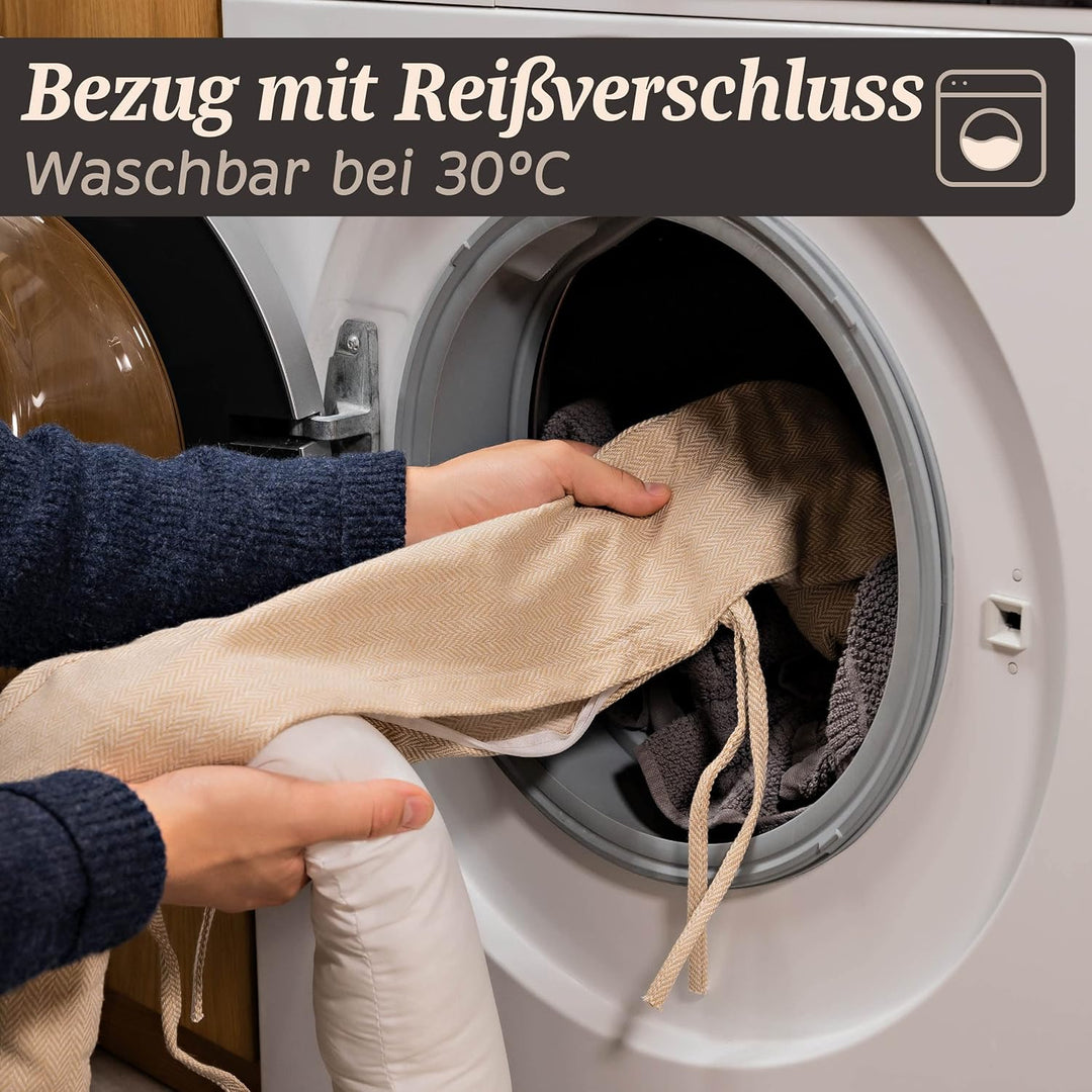 Praknu 2 Stück Zugluftstopper 90cm - Waschbarer Bezug - Energiesparend - Extra Schwer - Für Türen un