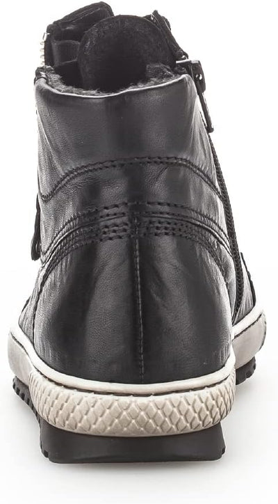 Gabor Damen Schnürstiefeletten | Frauen Schnürboots | High-Top Sneaker | Wechselfussbett | Reissvers