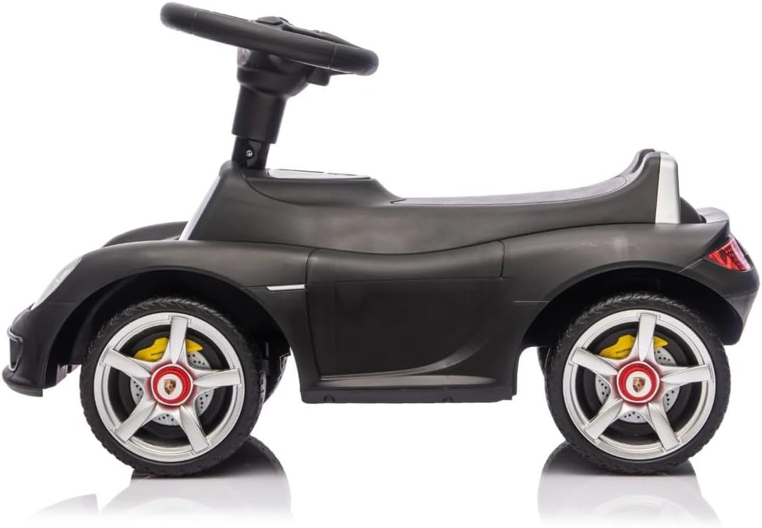 Porsche Carrera GT Rutschauto, 1–3 Jahre, mit Scheinwerfern, Schwarz, Schwarz
