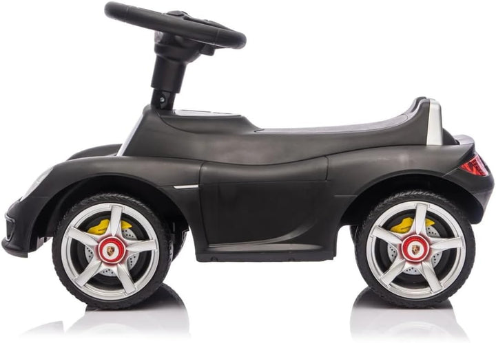 Porsche Carrera GT Rutschauto, 1–3 Jahre, mit Scheinwerfern, Schwarz, Schwarz