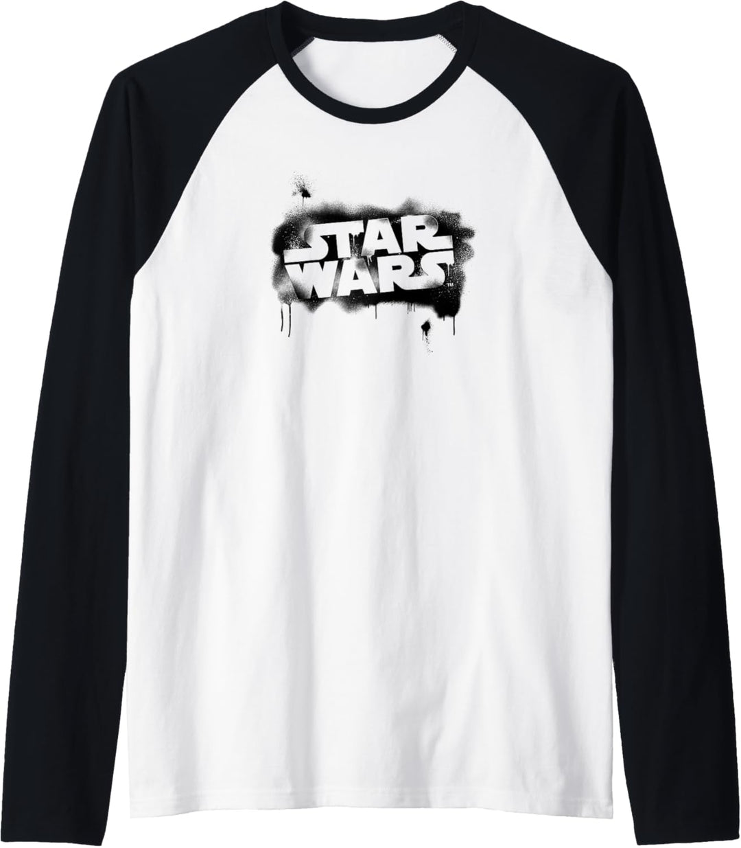 Star Wars Stencil Logo Black Raglan