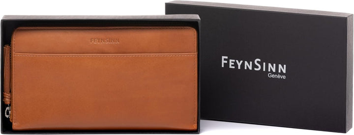 FEYNSINN Berlin Geldbörse Damen Stars aus Nappa-Leder I Portemonnaie gross für Damen I Geldbeutel ha