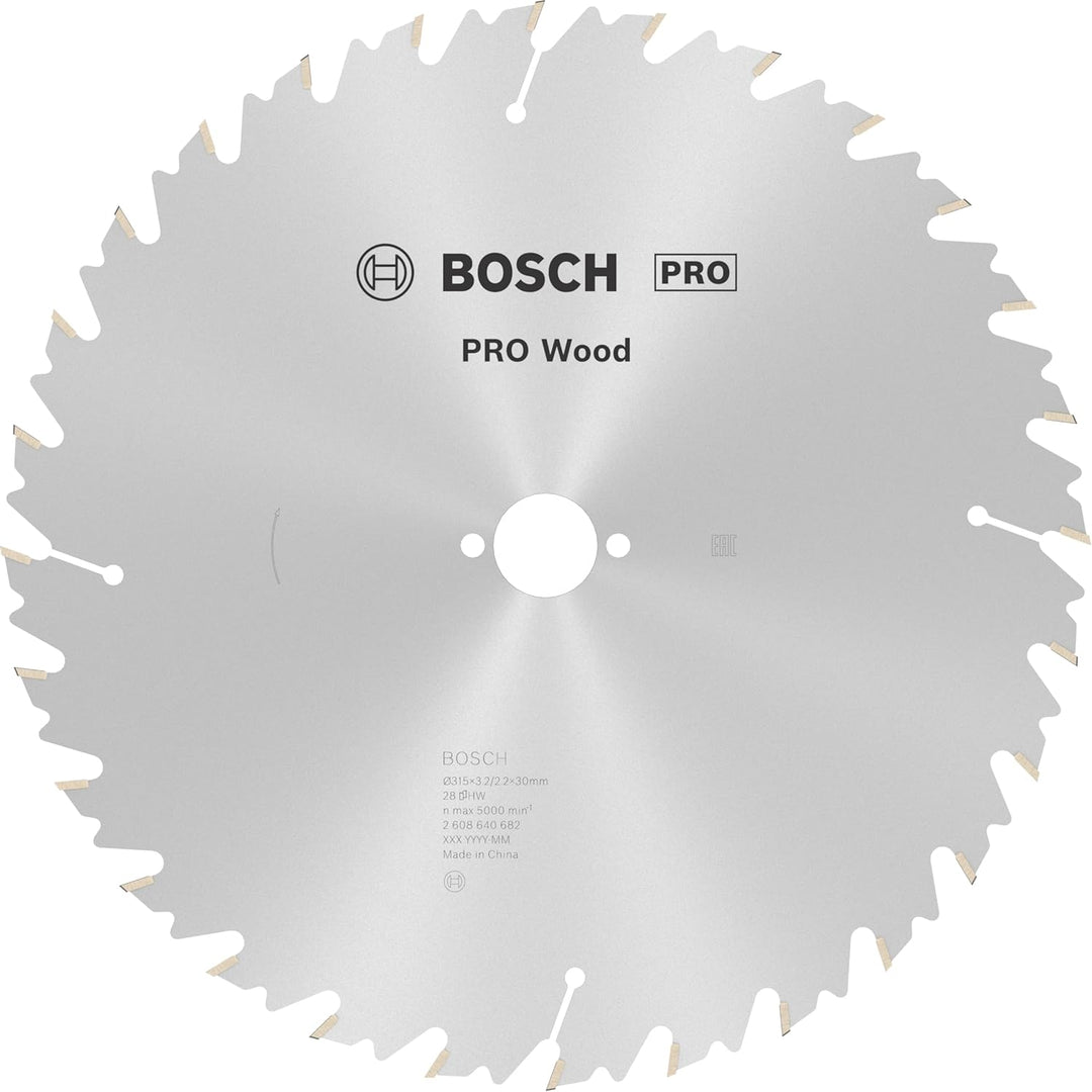 Bosch Professional 1x Kreissägeblatt Speedline Wood (für Holz, Sägeblatt Ø 315 x 30 x 3,2 mm, 28 Zäh