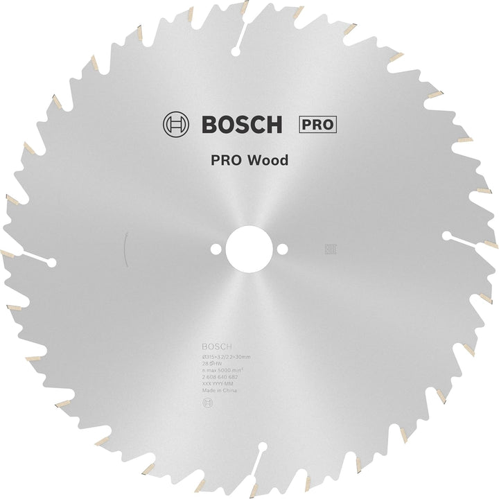 Bosch Professional 1x Kreissägeblatt Speedline Wood (für Holz, Sägeblatt Ø 315 x 30 x 3,2 mm, 28 Zäh