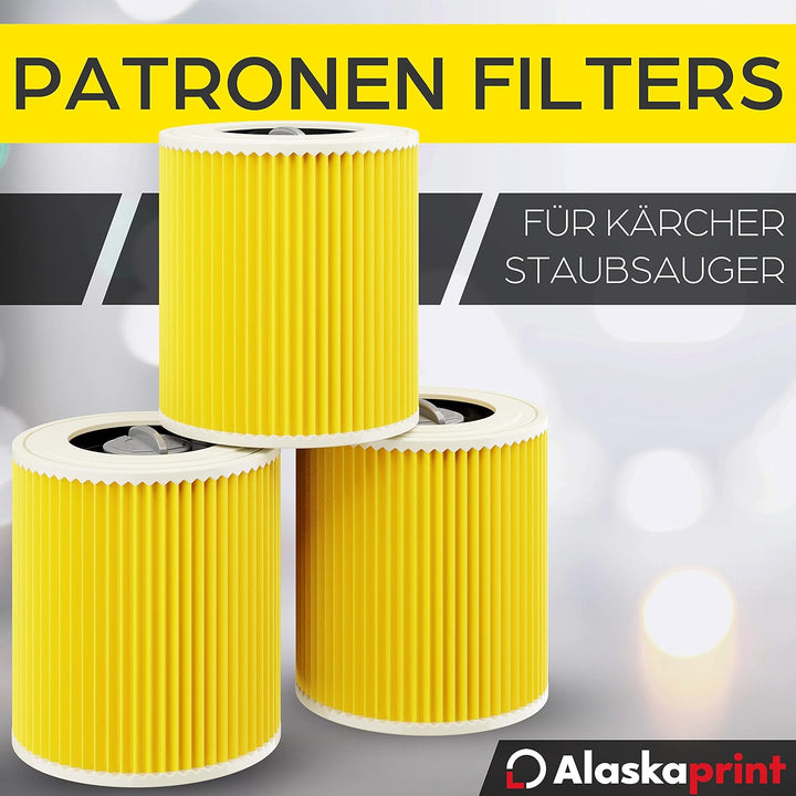 3x Filter für Kärcher Staubsauger, kompatibel mit Kärcher WD3 Filter, Premium WD2 WD 3 WD1 MV3 MV2 N