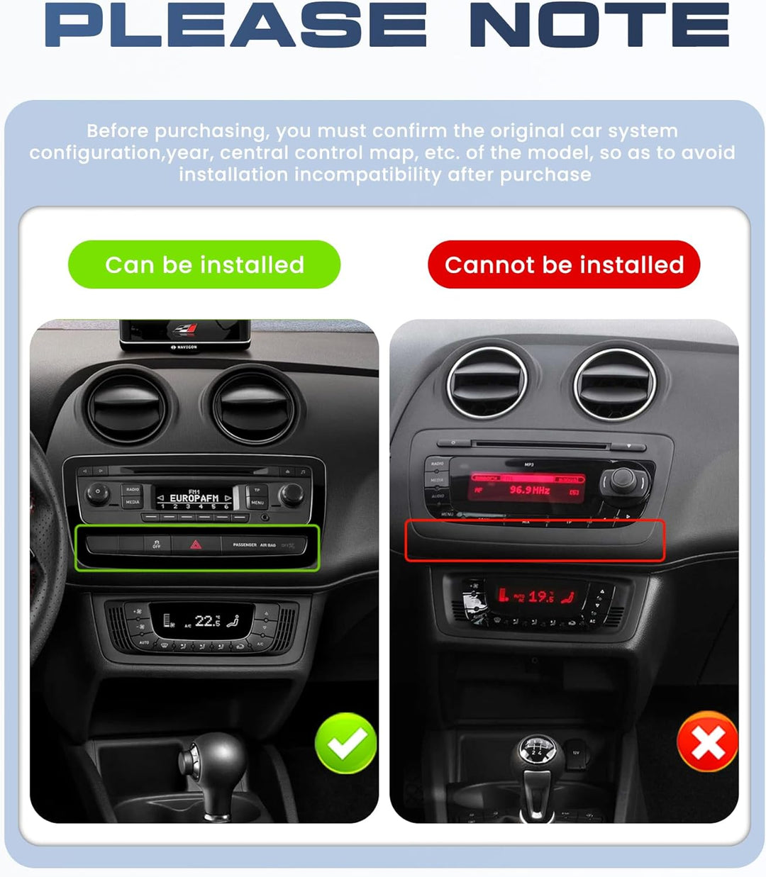 Rimoody 8 Core 6G+128G Autoradio Android für Seat Ibiza 2012-2015 Carplay Wireless 9" Radio mit Andr