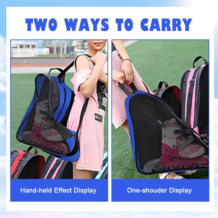 PERFETSELL Tasche Erwachsene Rollschuhetasche Ice Skate Eishockey Bag Skischuhtasche mit Verstellbar