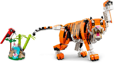 Lego Creator 3-in-1 Set: Majestätischer Tiger 31129 + Tropischer Papagei 30581(Polybag), für Kinder