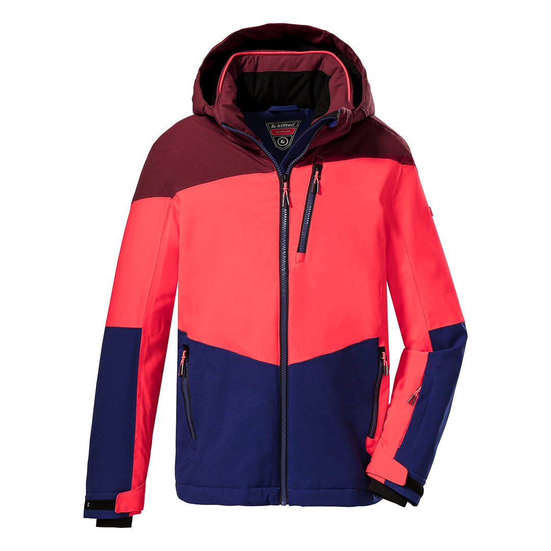 Killtec Jungen Ksw 161 Bys Ski Jckt Skijacke/Funktionsjacke mit Kapuze und Schneefang 140 burgund, 1