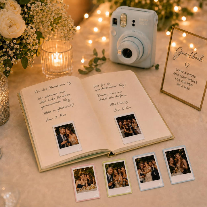 Instax Mini Film Set (60 Aufnahmen) inkl. 5 Fotohüllen – Bundle für Fujifilm Kameras &amp; Drucker – MAK