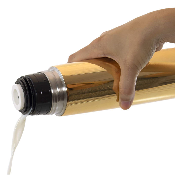 Miniland Isolierflasche 500ml Deluxe Gold mit Tragetasche, DELUXE THERMOS GOLD Gold