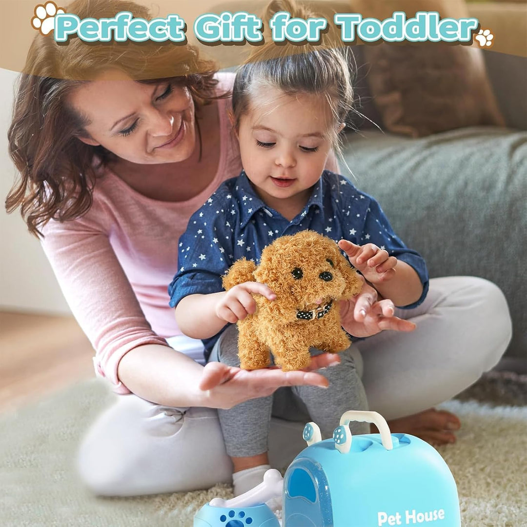 jerryvon Hund Spielzeug Kinder-Spielzeug Ab 2 Jahre Mädchen Dog Spiel Kuscheltier Hund Mit Leine der